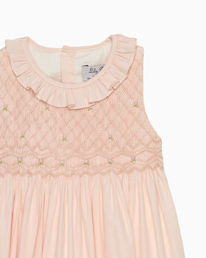 Lily Rose Dress Baby Sleeveless Willow Rose Hand Smocked Dress