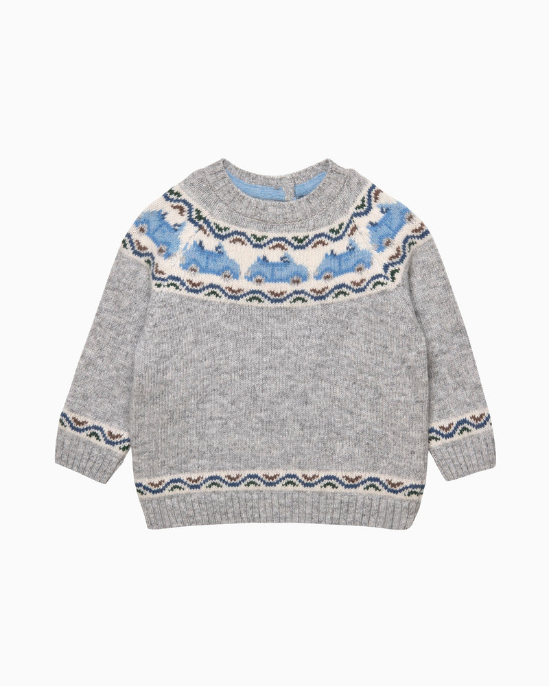 Chelsea Clothing Company Jumper Baby Benji Car Fair Isle Jumper