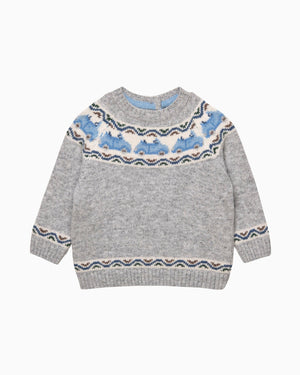 Chelsea Clothing Company Jumper Baby Benji Car Fair Isle Jumper