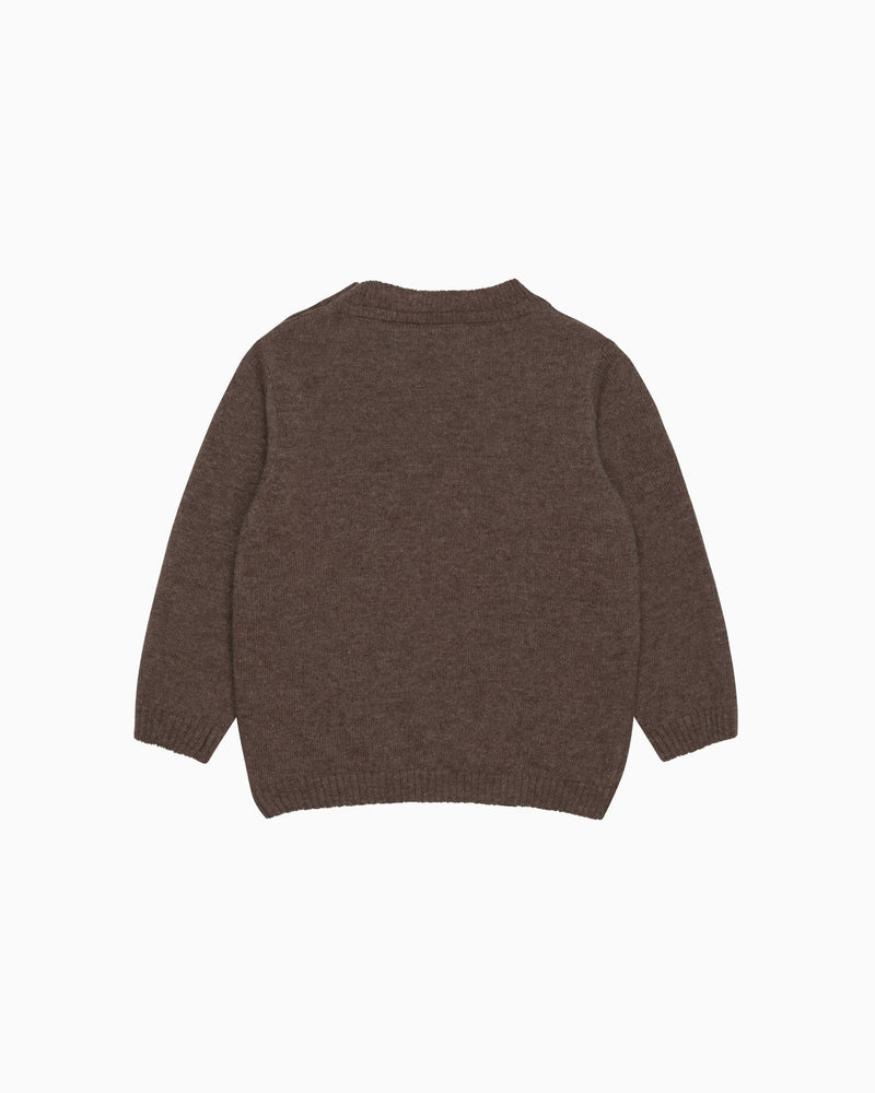 Chelsea Clothing Company Jumper Baby Here Comes Trouble Jumper in Brown Marl