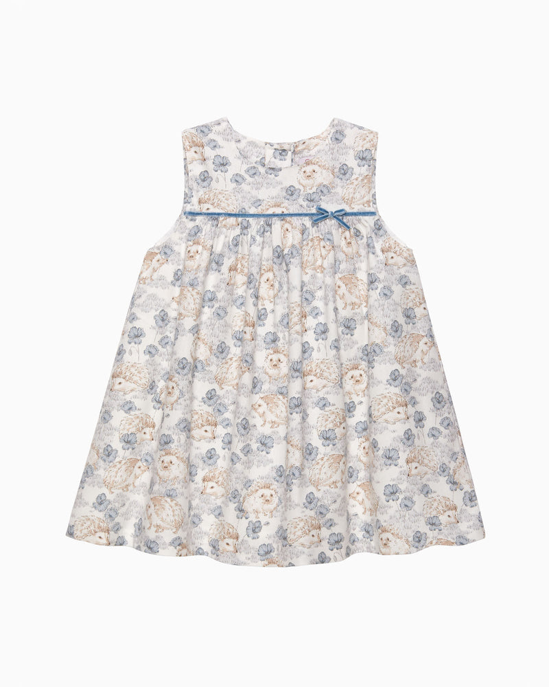 Baby Hollie Hedgehog Pinafore in Pale Blue