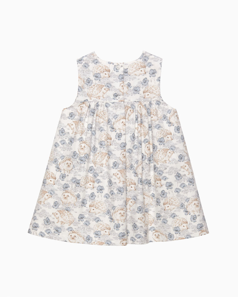Baby Hollie Hedgehog Pinafore in Pale Blue