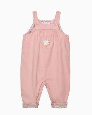 Baby Arabella Cord Duck Applique Dungarees