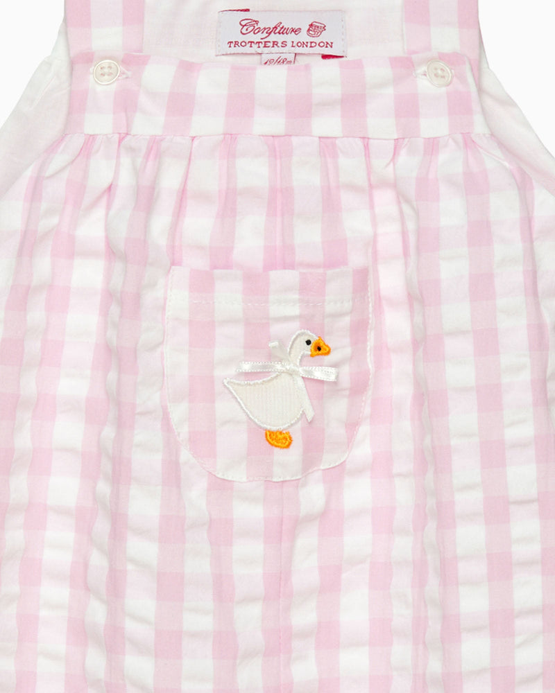 Baby Duck Gingham Dungarees