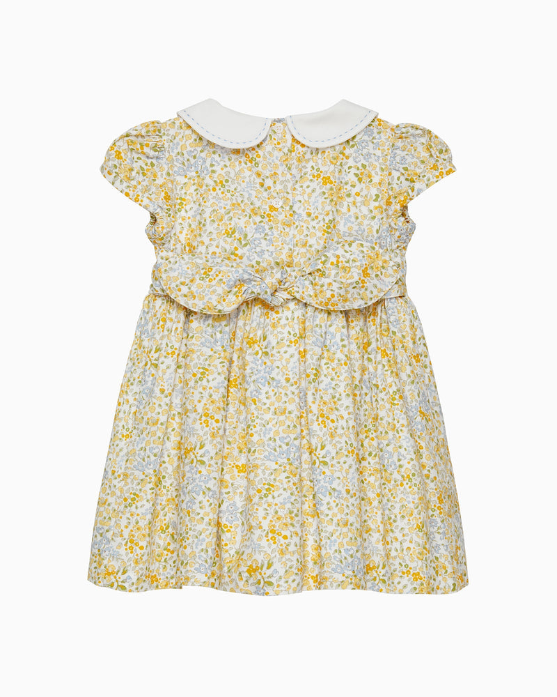 Confiture Dress Baby Duck Dress in Lemon/Blue Floral