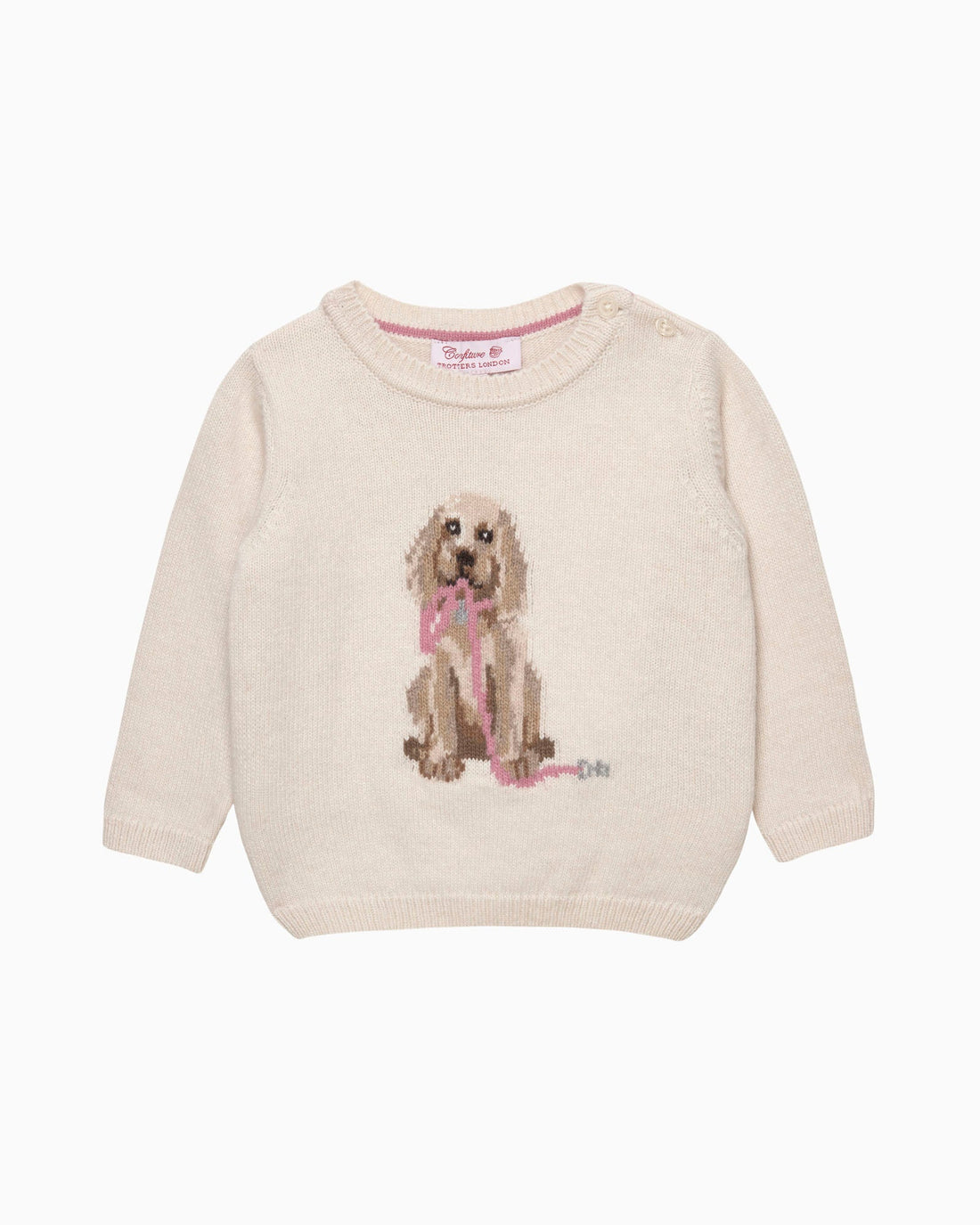 Confiture Jumper Baby Puppy Jumper in Winter White