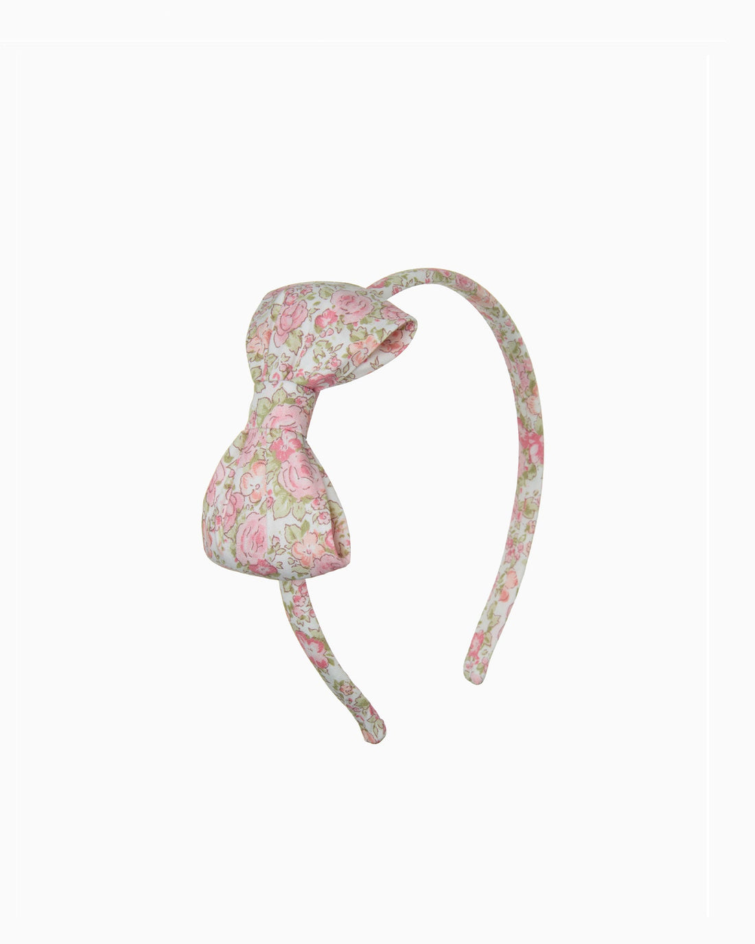 Lily Rose Alice Bands Big Bow Alice Band in Peach Rose Floral