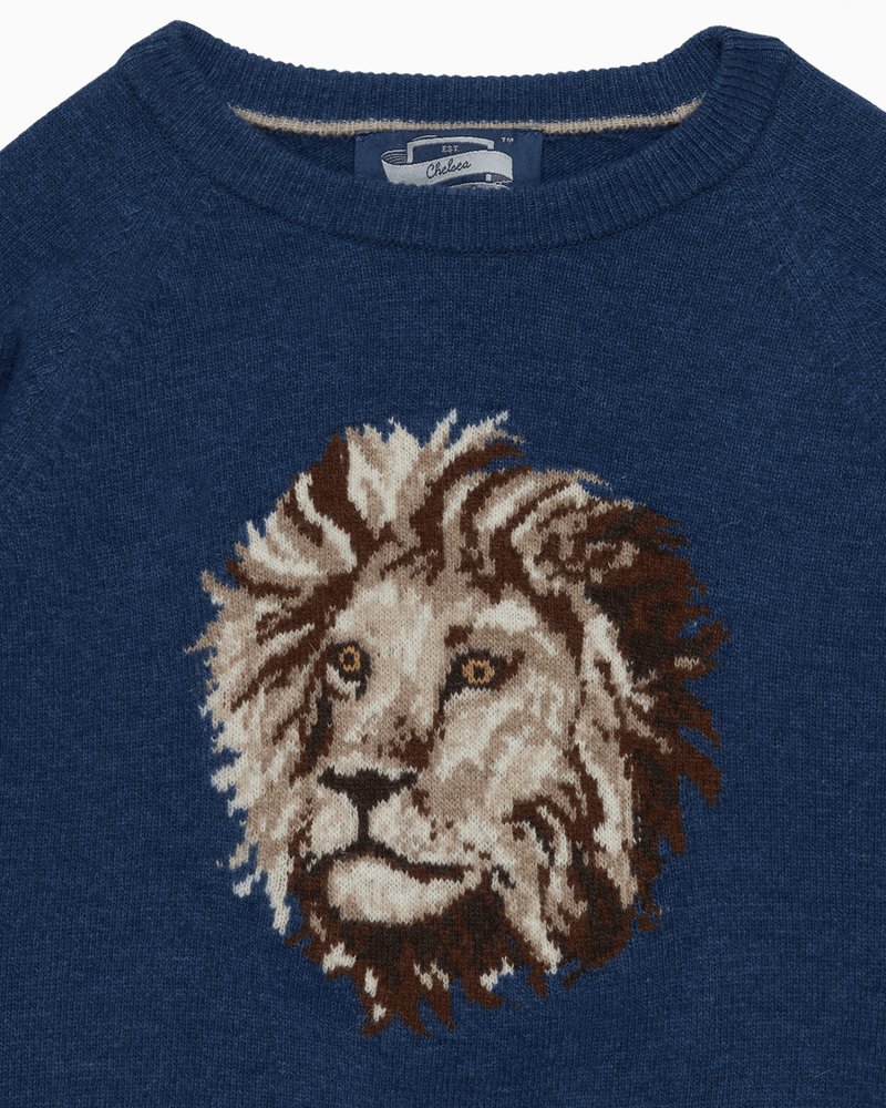 Chelsea Clothing Company Jumper Augustus Jumper in Denim Blue Marl