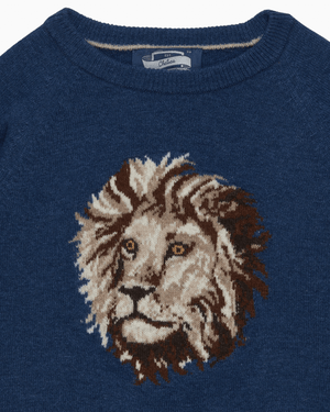 Chelsea Clothing Company Jumper Augustus Jumper in Denim Blue Marl