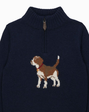 Chelsea Clothing Company sweater Benji Beagle Half-Zip sweater