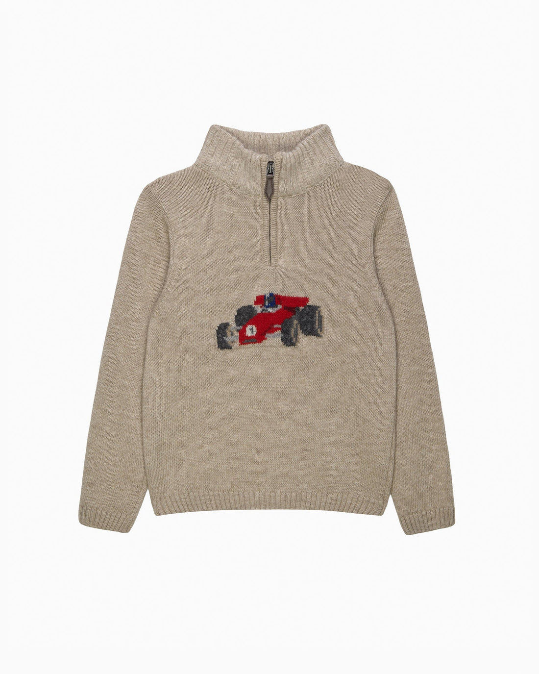 Chelsea Clothing Company sweater Charles Car Half Zip sweater in Oatmeal