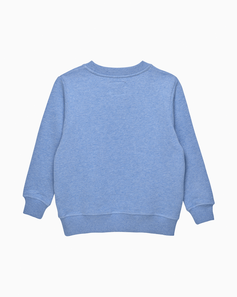 Here Comes Trouble Sweatshirt in Pale Blue Marl