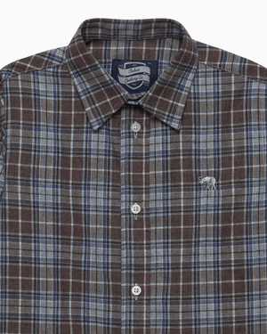Chelsea Clothing Company Shirt Oliver Shirt in Navy/ Camel Check