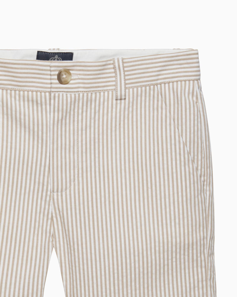Theo Tailored Shorts in Oatmeal Stripe