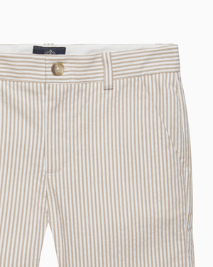 Theo Tailored Shorts in Oatmeal Stripe