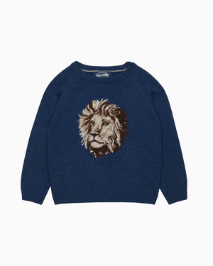Chelsea Clothing Company Jumper Augustus Jumper in Denim Blue Marl