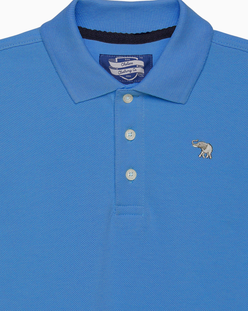 Harry Piqué Polo in Sky Blue