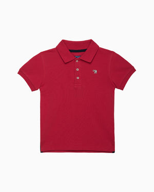 Harry Piqué Polo in Red