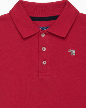 Harry Piqué Polo in Red