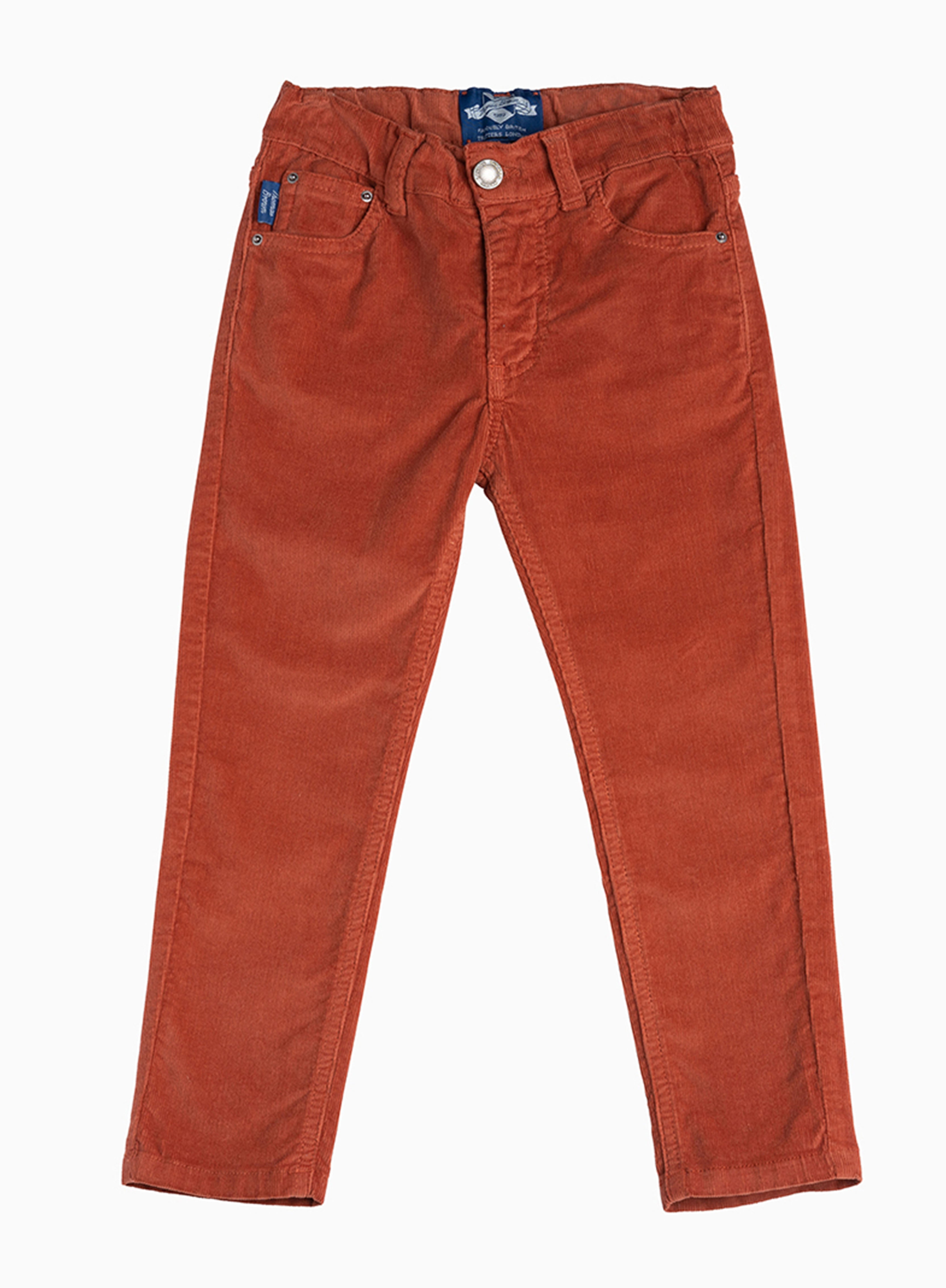 Boys Slim-Cut Corduroy Jake Jeans in Rust  Trotters Childrenswear –  Trotters Childrenswear USA