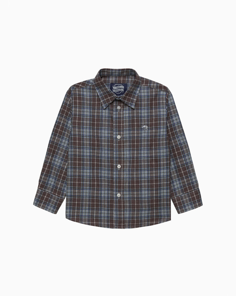 Chelsea Clothing Company Shirt Oliver Shirt in Navy/ Camel Check