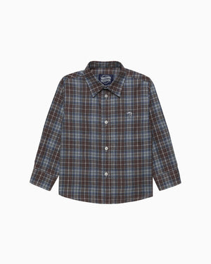 Chelsea Clothing Company Shirt Oliver Shirt in Navy/ Camel Check