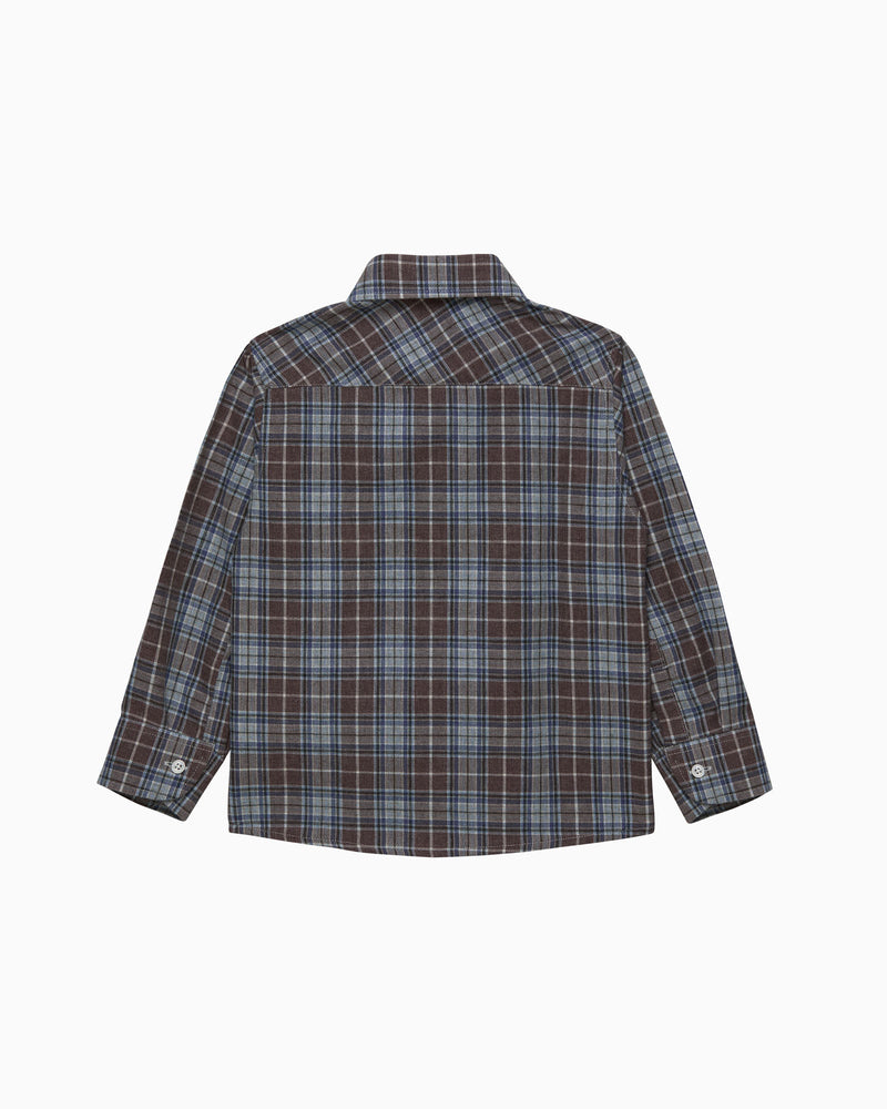 Chelsea Clothing Company Shirt Oliver Shirt in Navy/ Camel Check