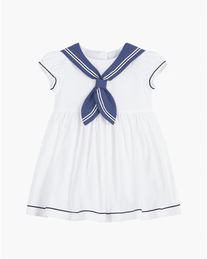 Baby Philippa Sailor Dress in White