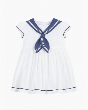 Baby Philippa Sailor Dress in White