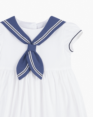 Baby Philippa Sailor Dress in White