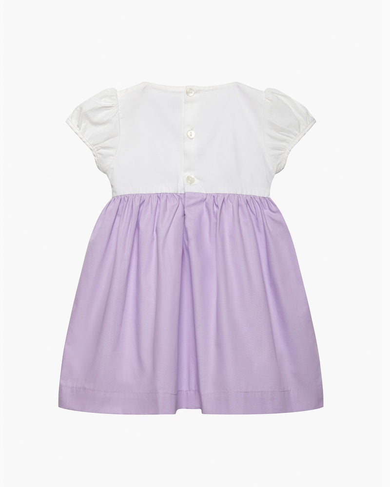 Baby Rose Hand Smocked Dress in Lilac