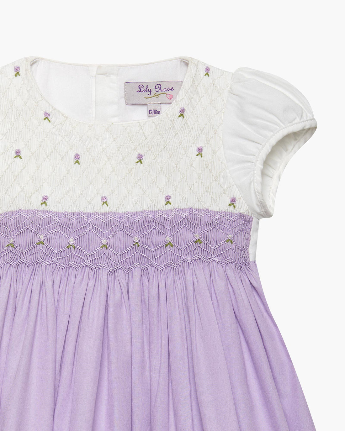 Baby Rose Hand Smocked Dress Lilac Baby Rose Hand Smocked Dress Lilac
