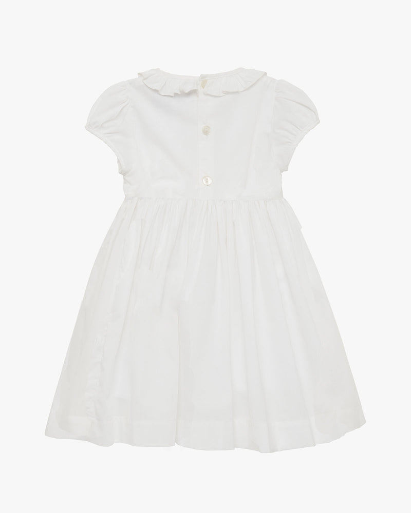 Lily Rose Baby Girls Willow Rose Hand Smocked Dress White