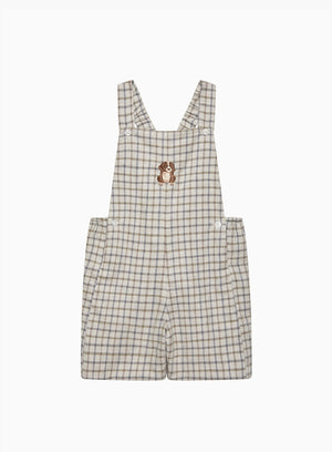 Baby Alfie Bib Shorts in Brown Check