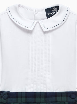 The Rupert Set in White/Navy Plaid