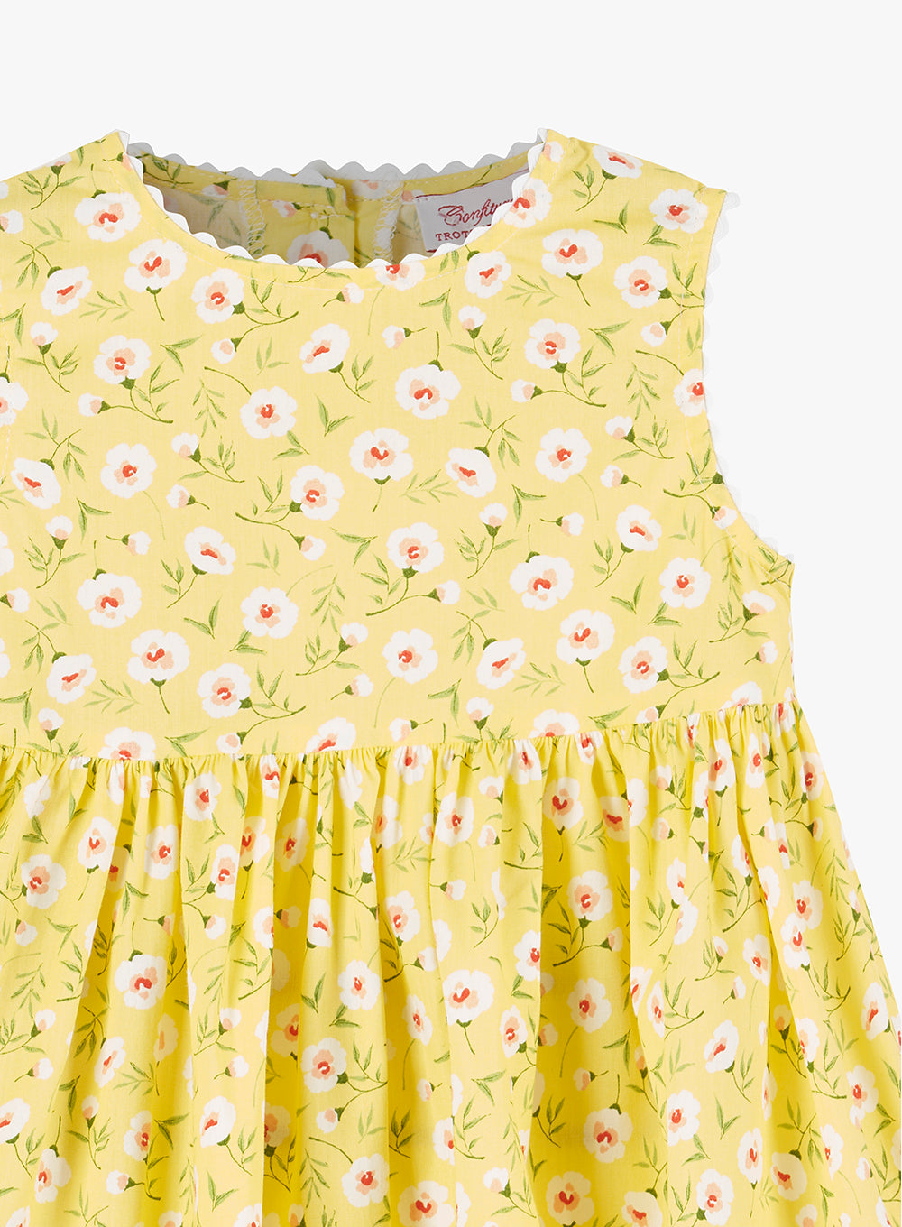Little Adelina Summer Dress in Yellow Poppy