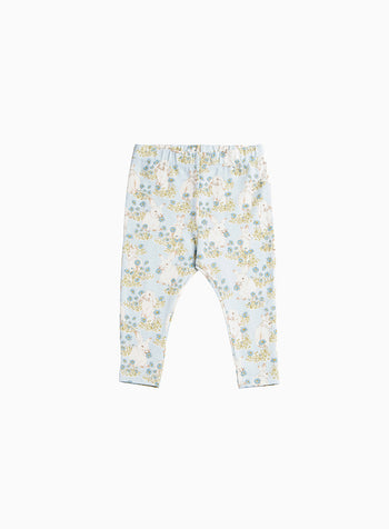 Little Fluffy Bunny Leggings in Blue