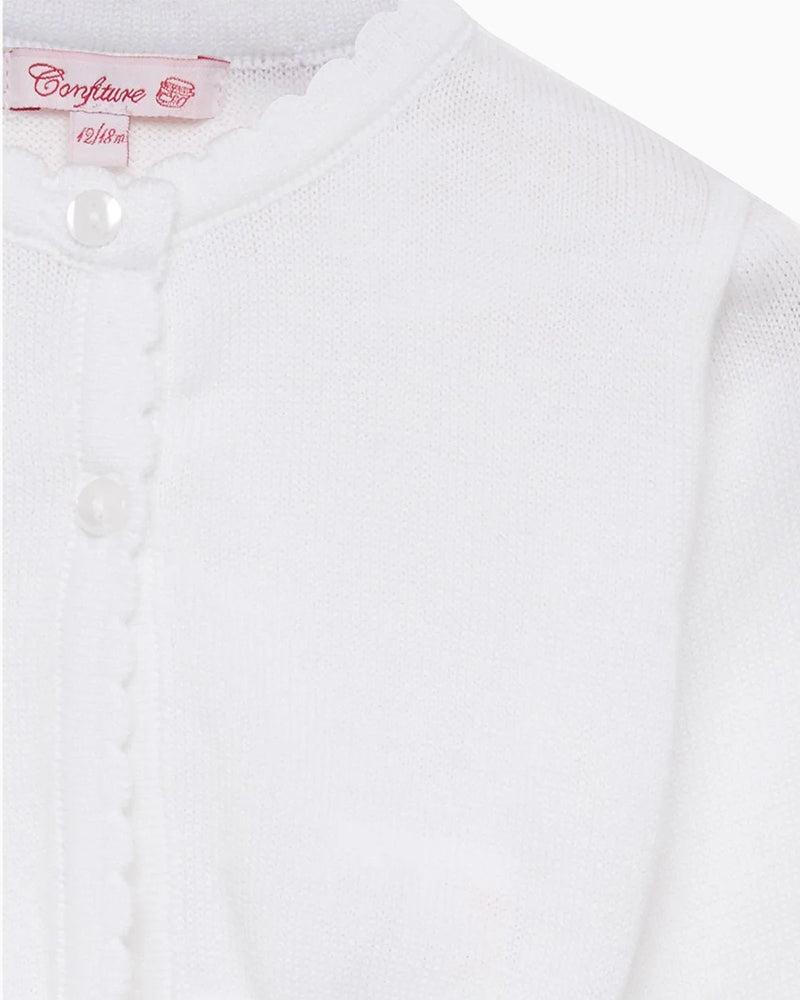 Baby Sophie Cropped Cardigan in White