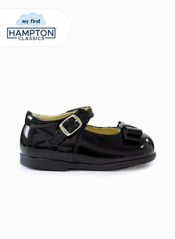 My First Hampton Classics Josephine First Walkers in Black Patent