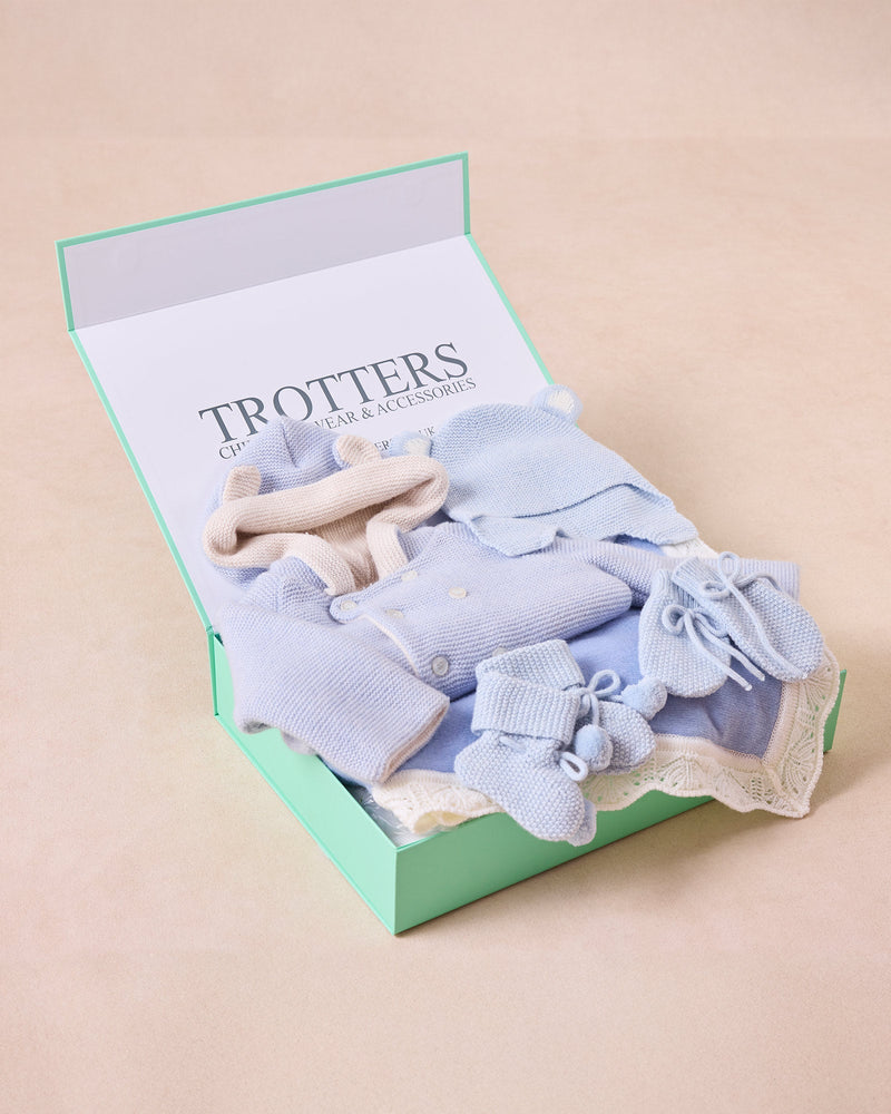 Blue Teddy Coat Gift Set