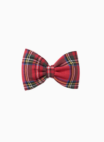 Bow Hair Clip in Red Plaid