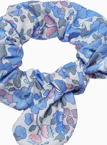 Bow Scrunchie in Blue Betsy