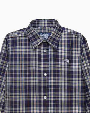 Oliver Shirt in Navy/ Camel Check