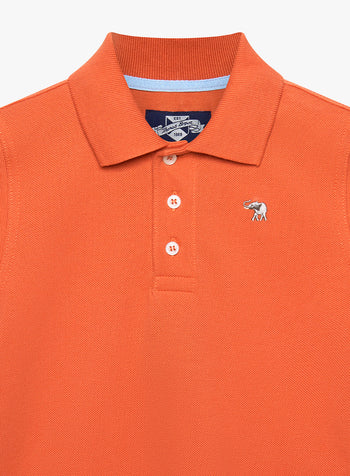 Harry Piqué Polo in Orange