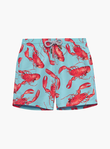 Boys Swimshorts in Aqua Lobster