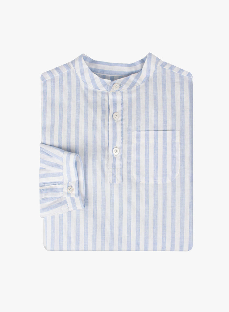 Oscar Shirt in Pale Blue Stripe