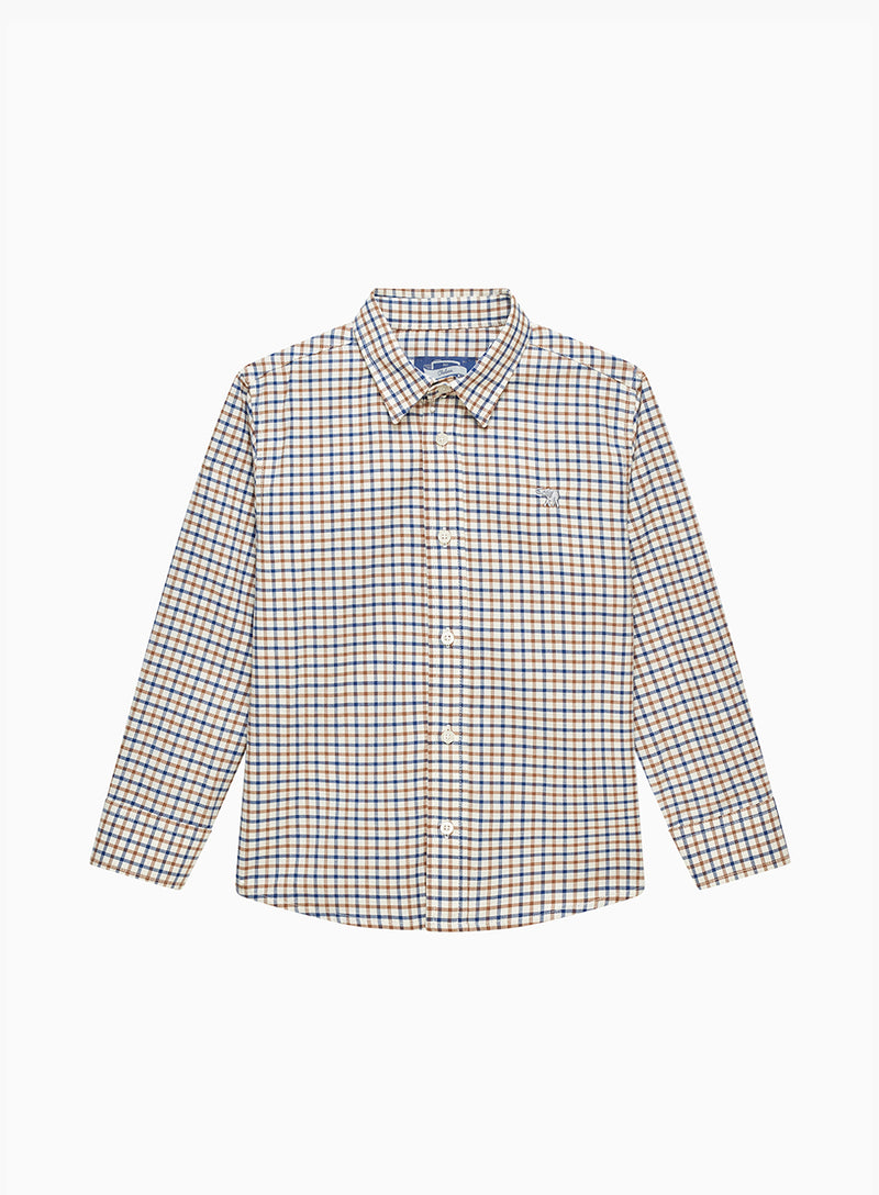 Oliver Shirt in Camel Check