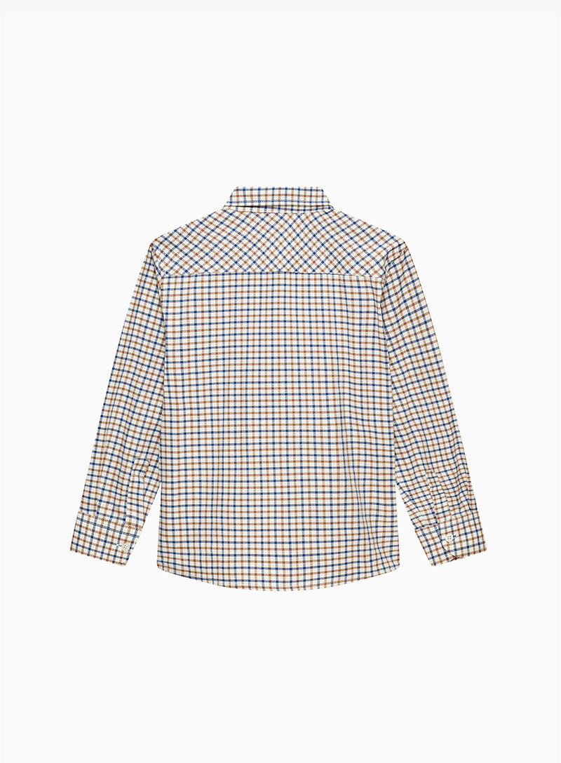 Oliver Shirt in Camel Check