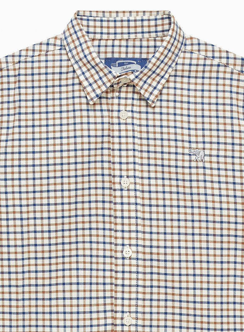 Oliver Shirt in Camel Check