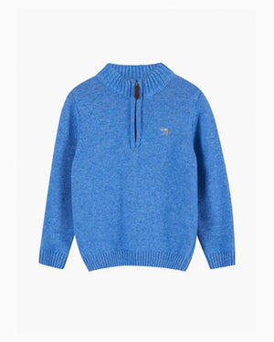Calum Half-Zip Sweater in Sky Blue